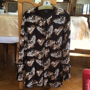 Lafayette 148 sharp elegant blouse xl with marquess sleeves, new with the tags